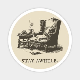 Cozy Reading Nook Invitation to Stay Awhile Magnet